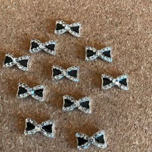 Rhinestone nail jewelry 10 piece